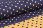 Preview: Bio Baumwoll Strick - Punkte - blau/senf